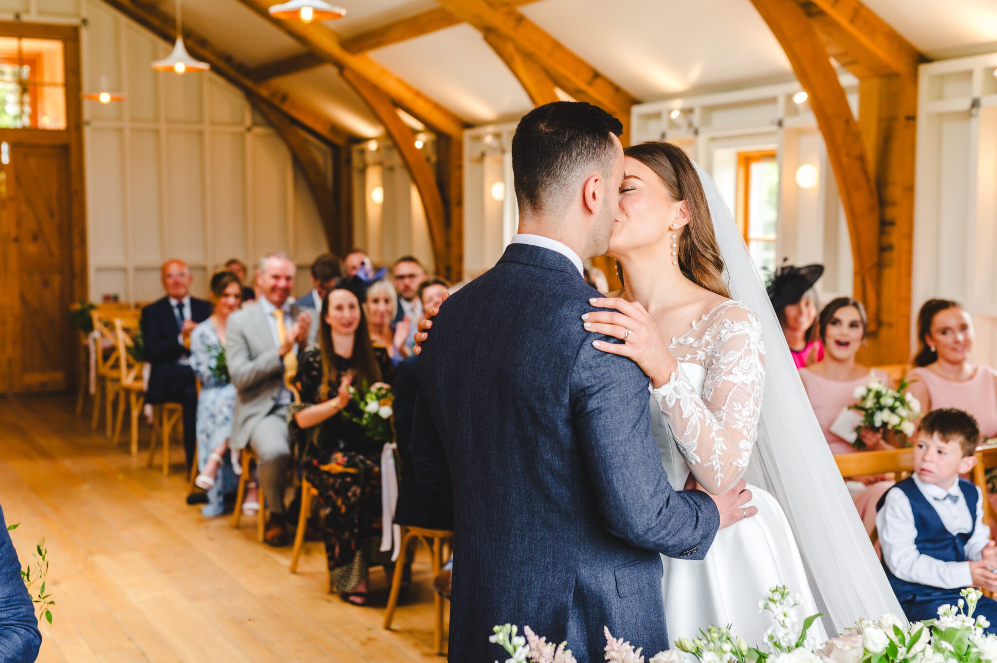 First kiss at a Hyde House wedding