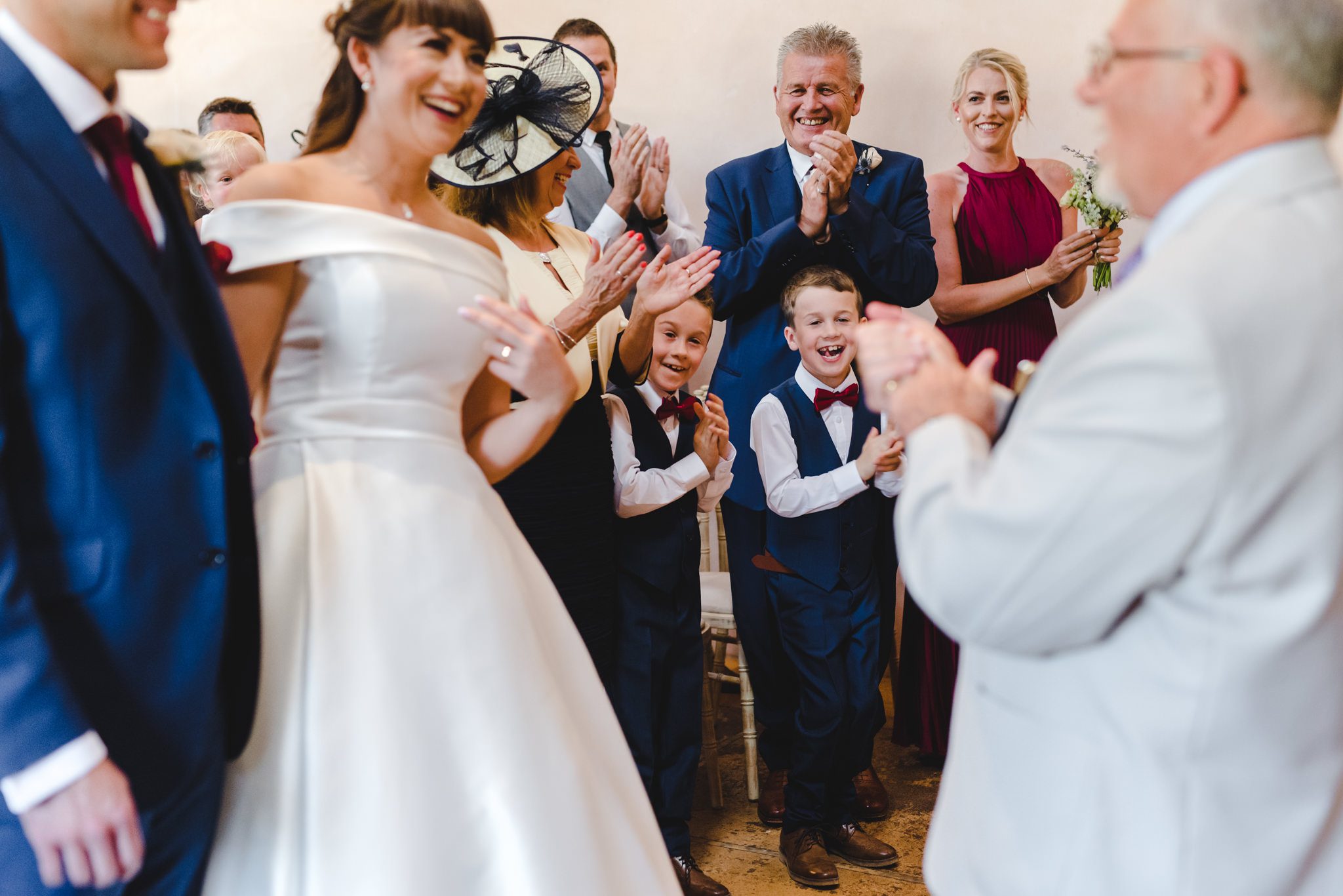 Kids clapping a marriage