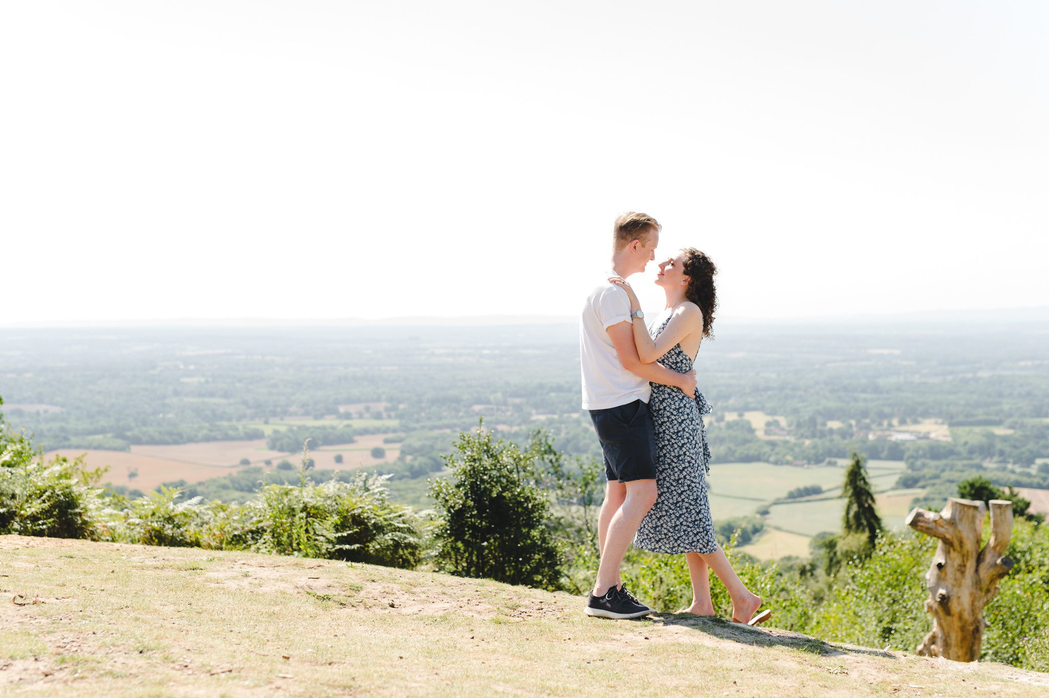 Surrey Hills London Engagement Photography on Leith Hill