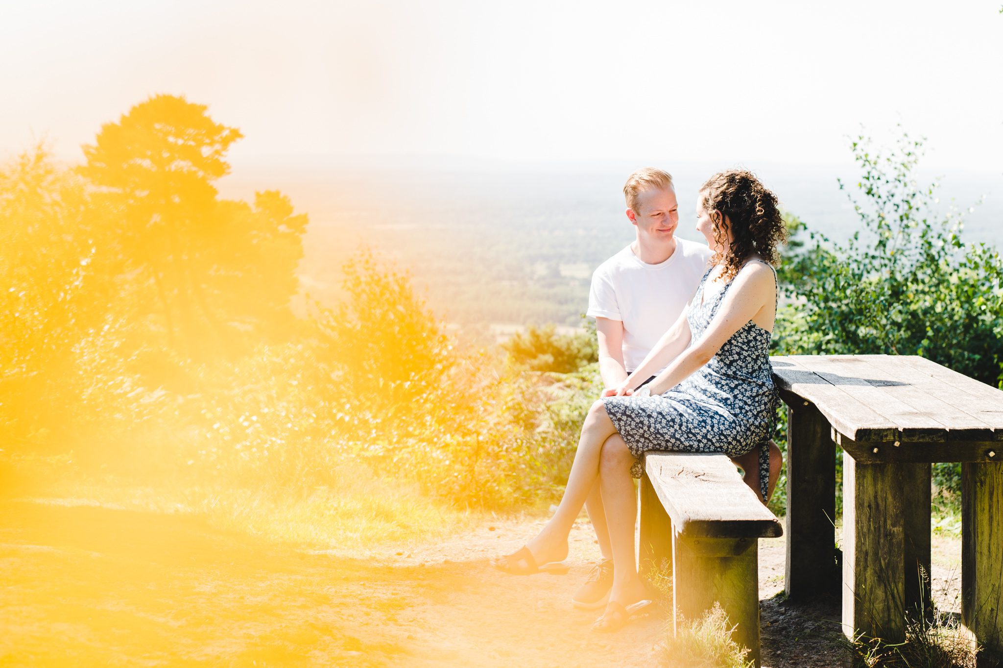 A couple on top of Leith Hill