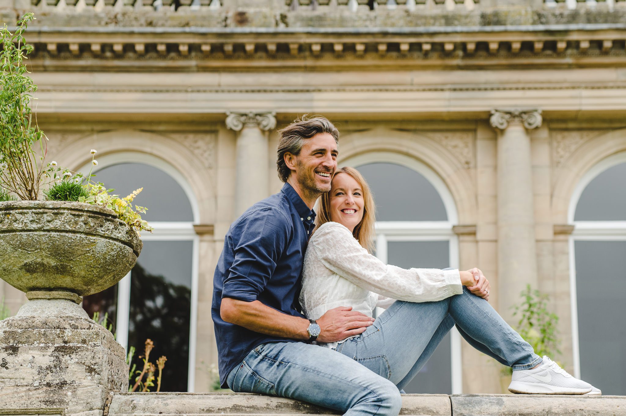 Engagement Photography at Cowley Manor in Gloucestershire