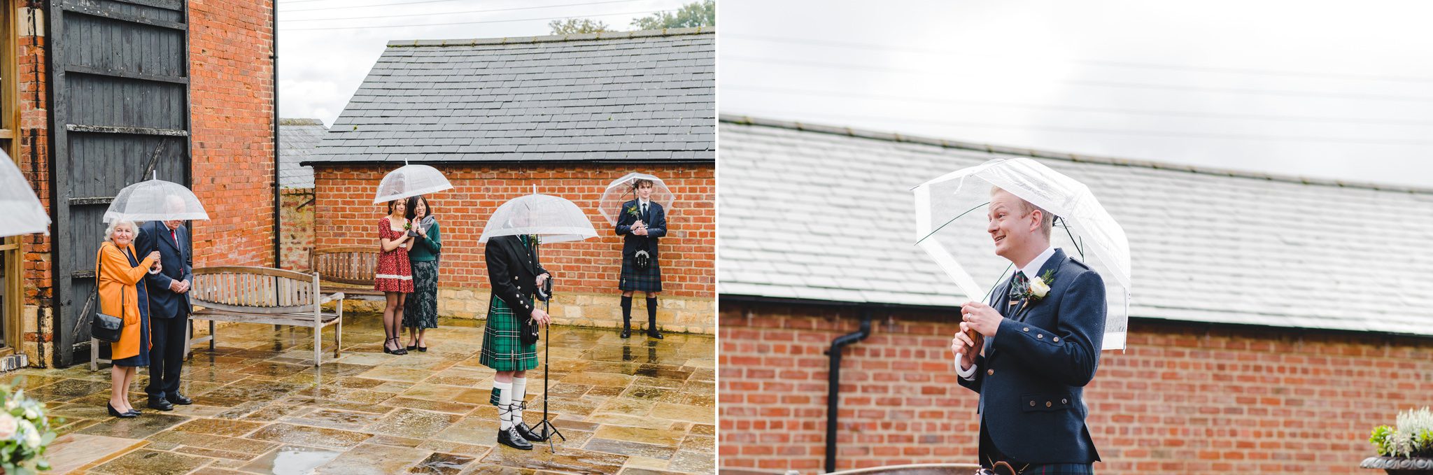 Speeches in the courtyard at Mickleton Hills