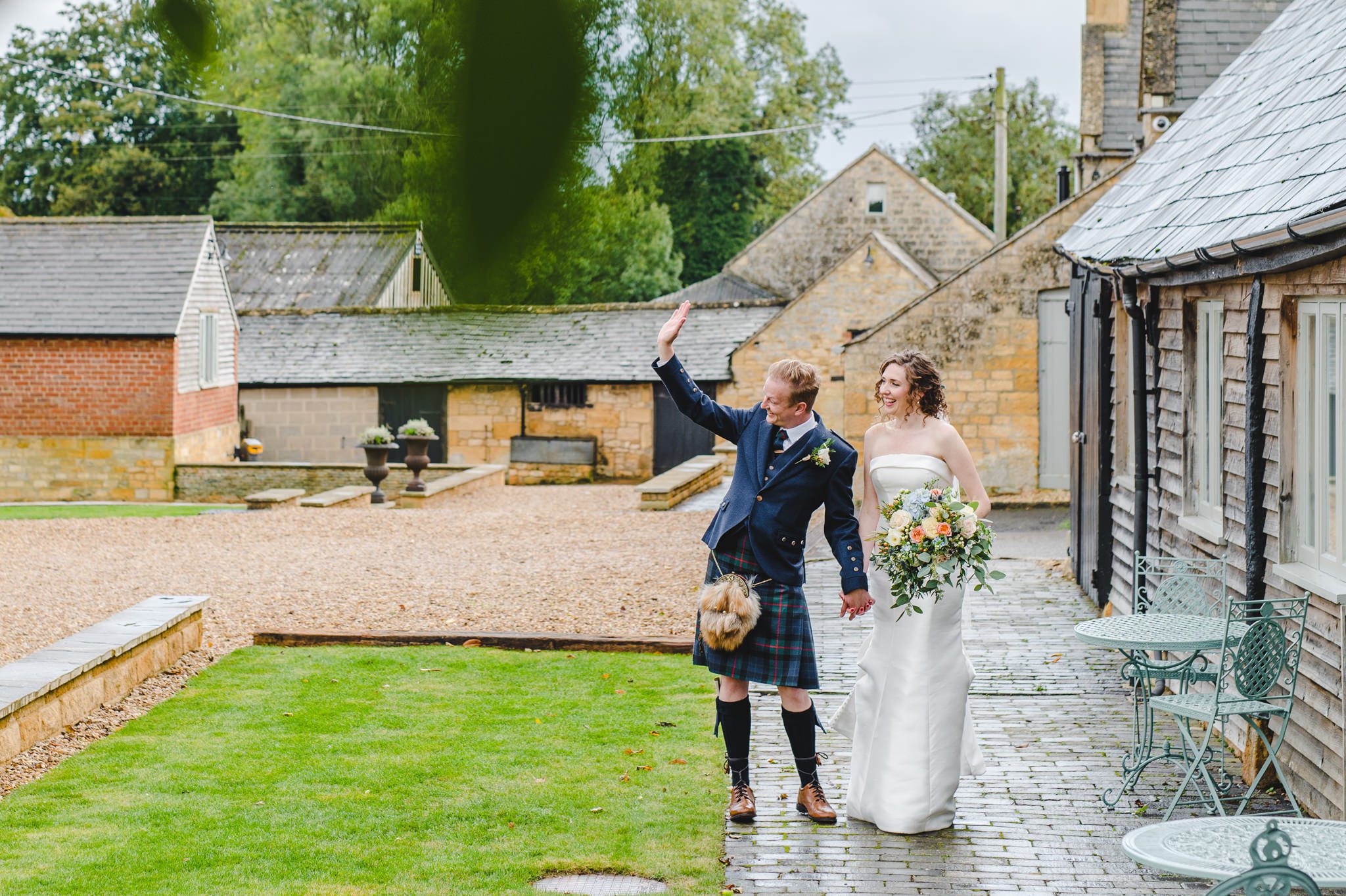 bride and groom portraits at Mickleton Hills