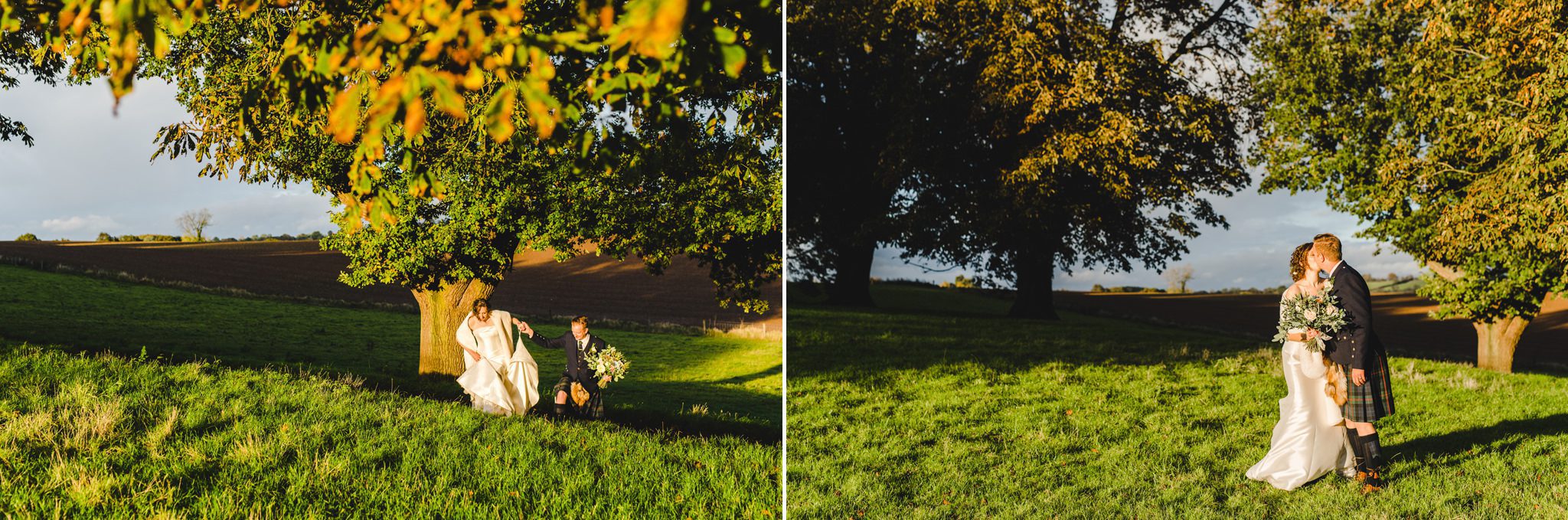 Golden Hour wedding portraits