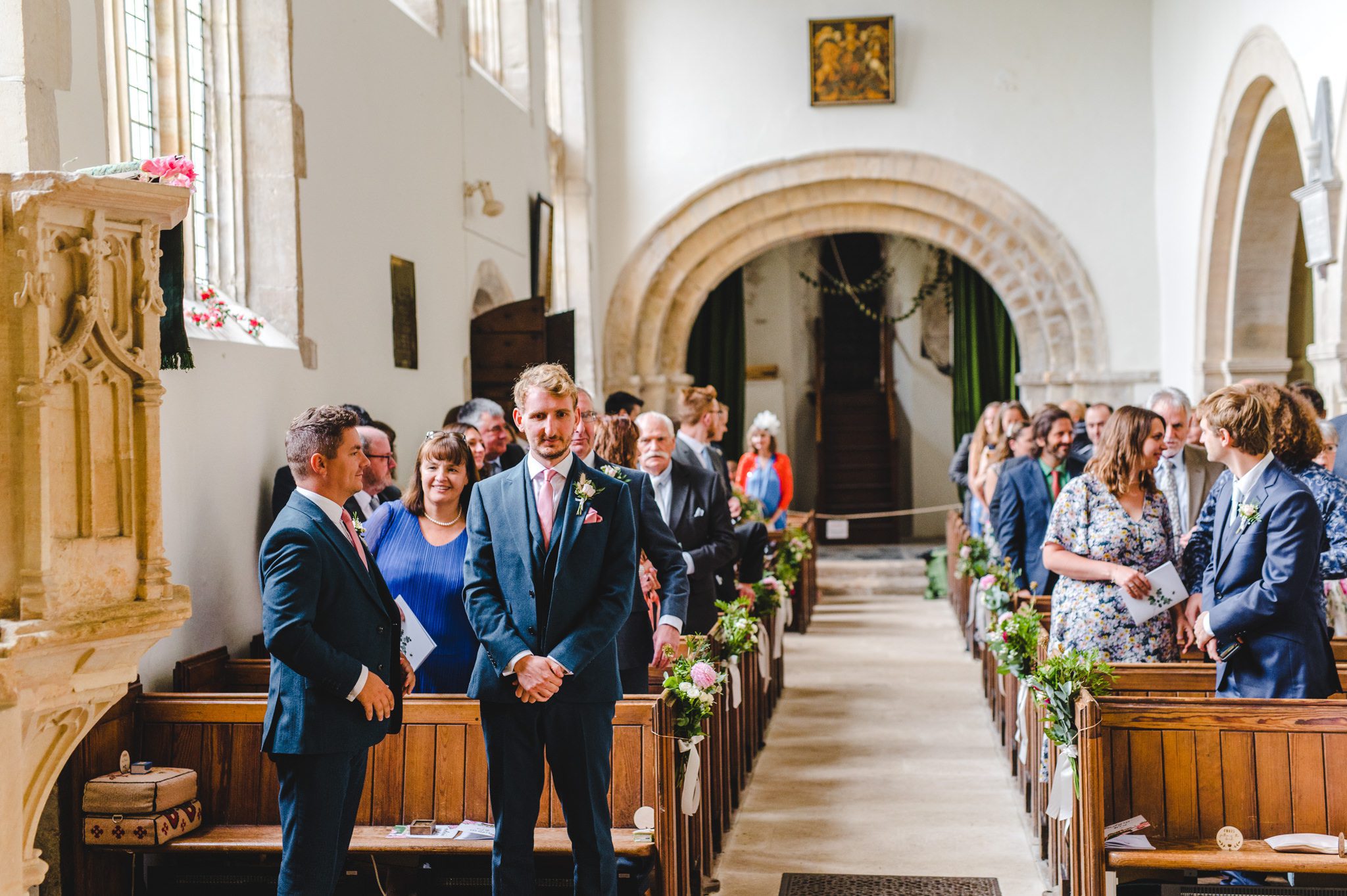 A wedding at Chedworth Church