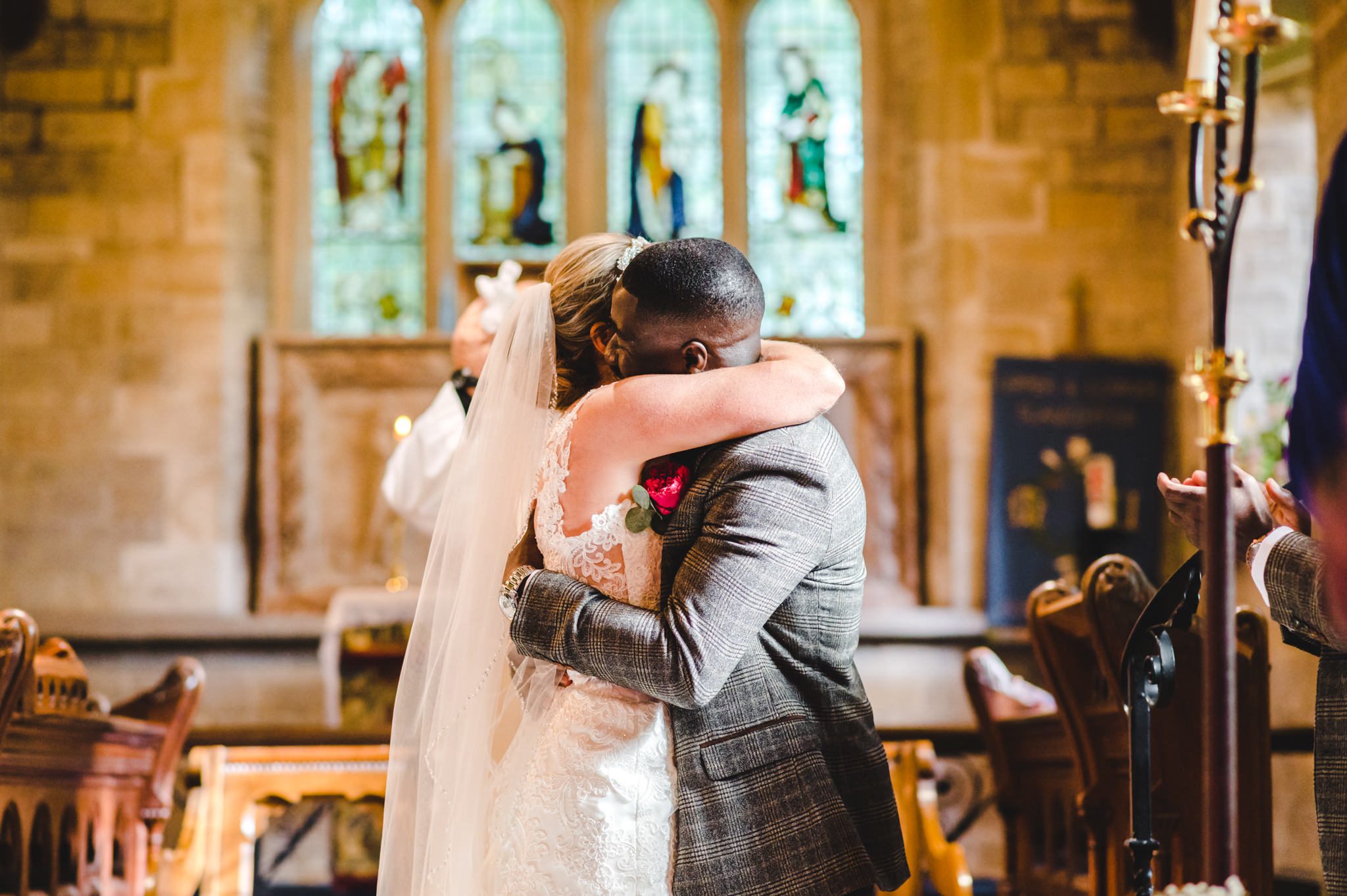 First hug at lower slaughter church