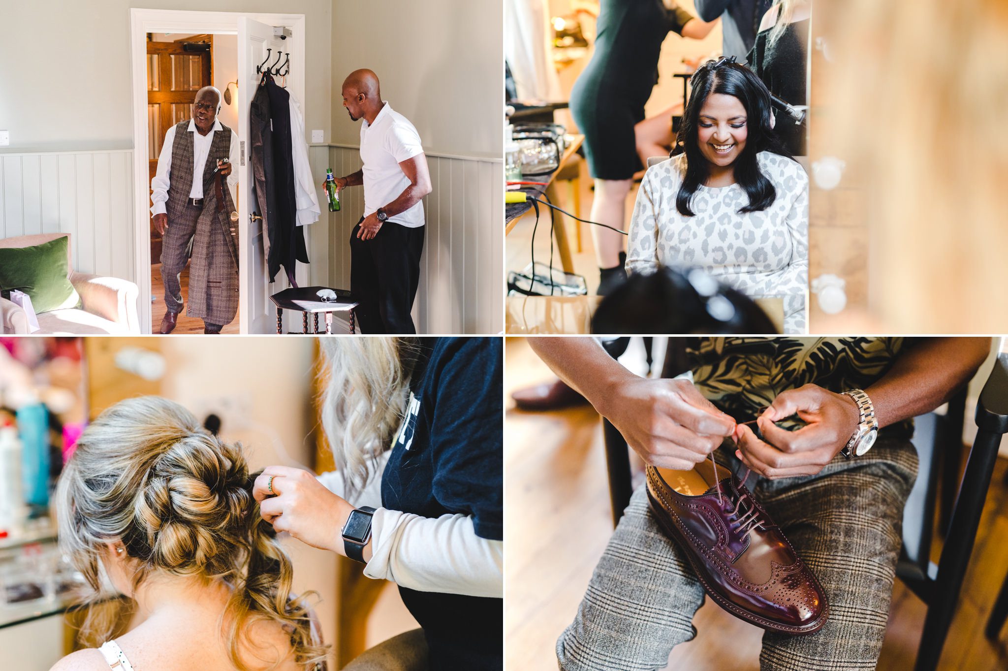 Wedding preparations at Hyde House and Barn in the Cotswolds