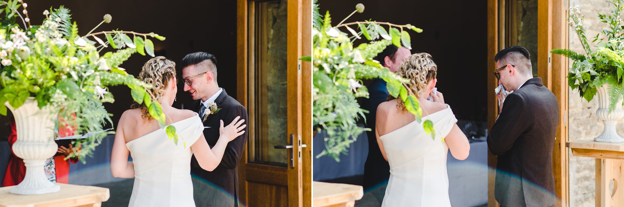 An emotional wedding ceremony