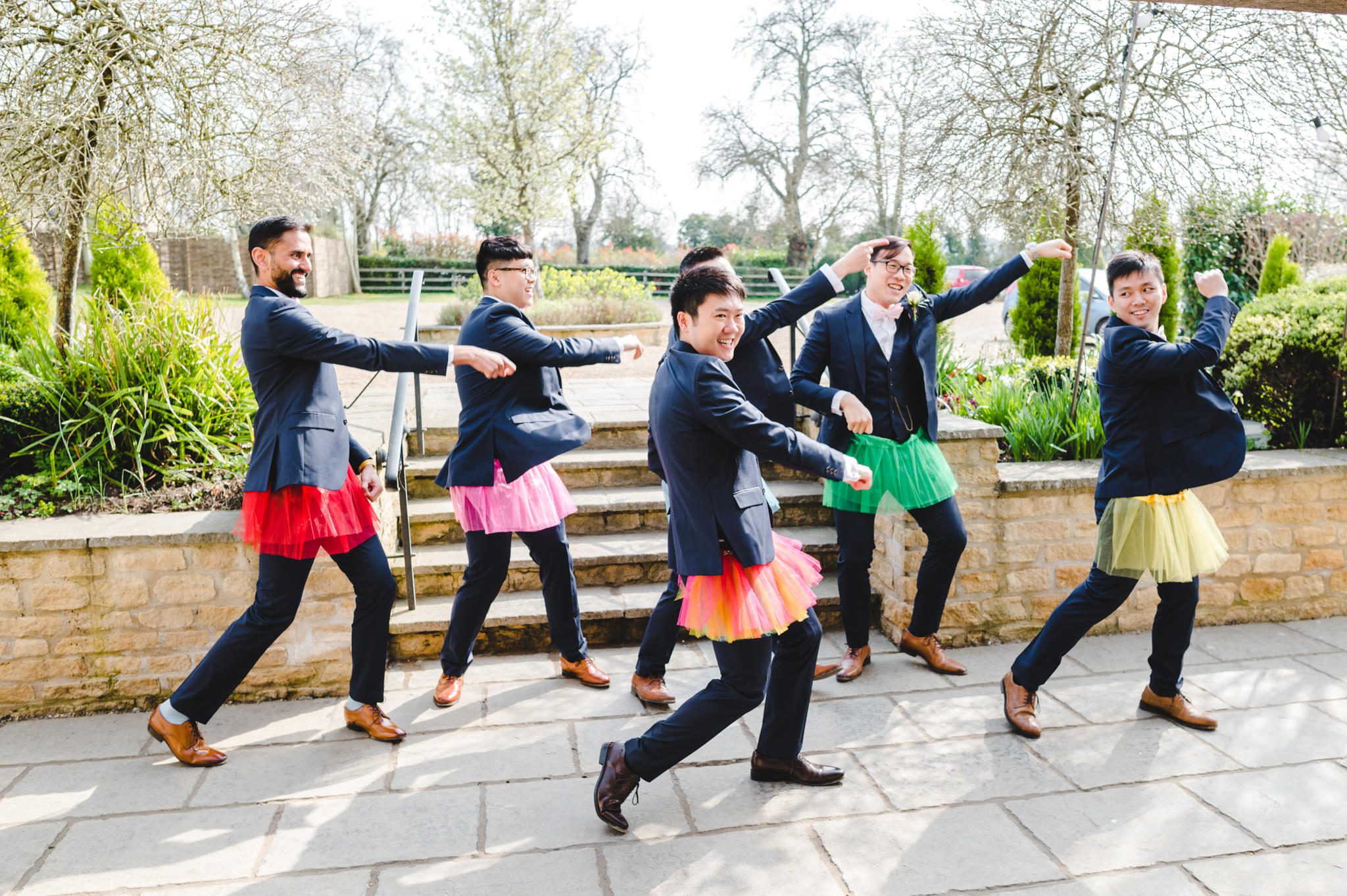 Groomsmen dancing