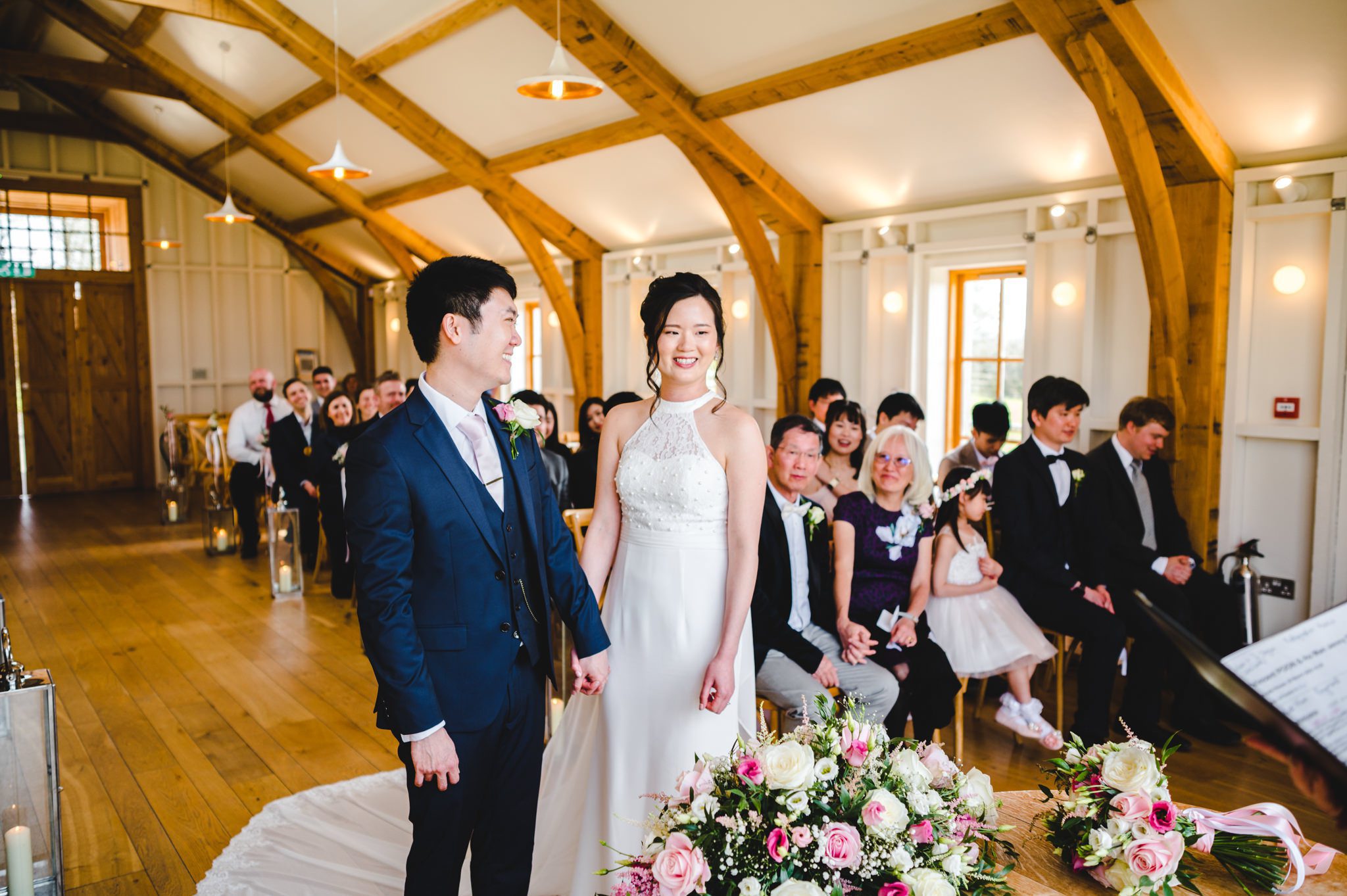 Wedding ceremony at Hyde House in The Grange