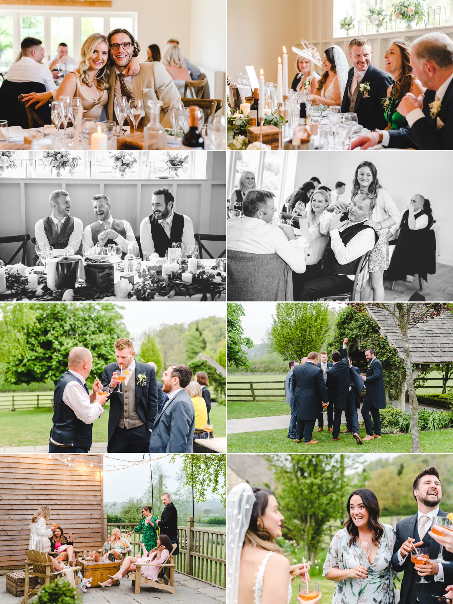 Photos of the wedding breakfast at a Hyde House Wedding