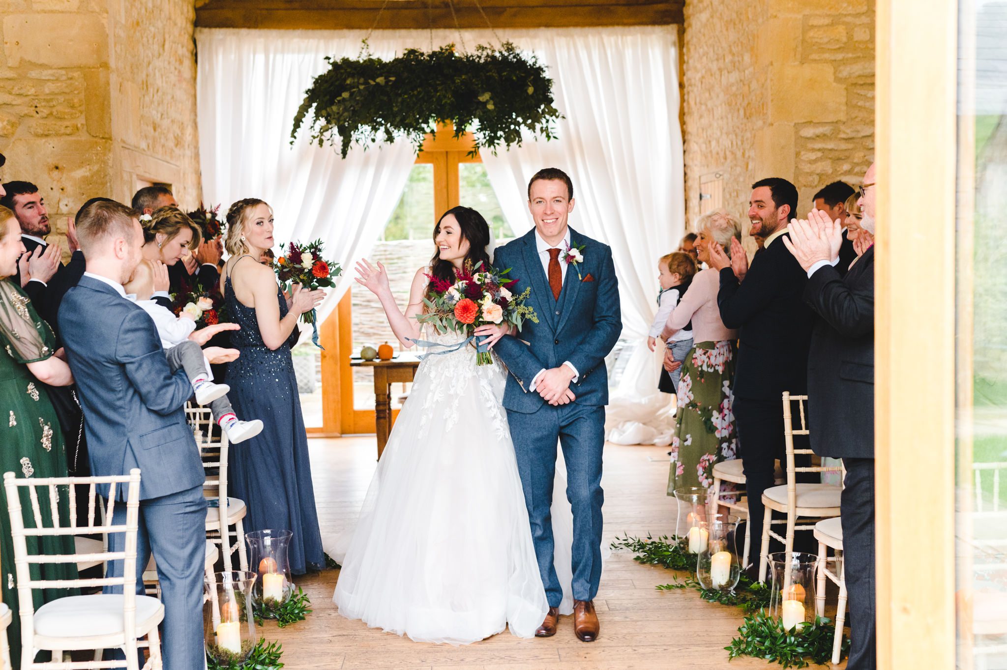 bride and groom after their wedding