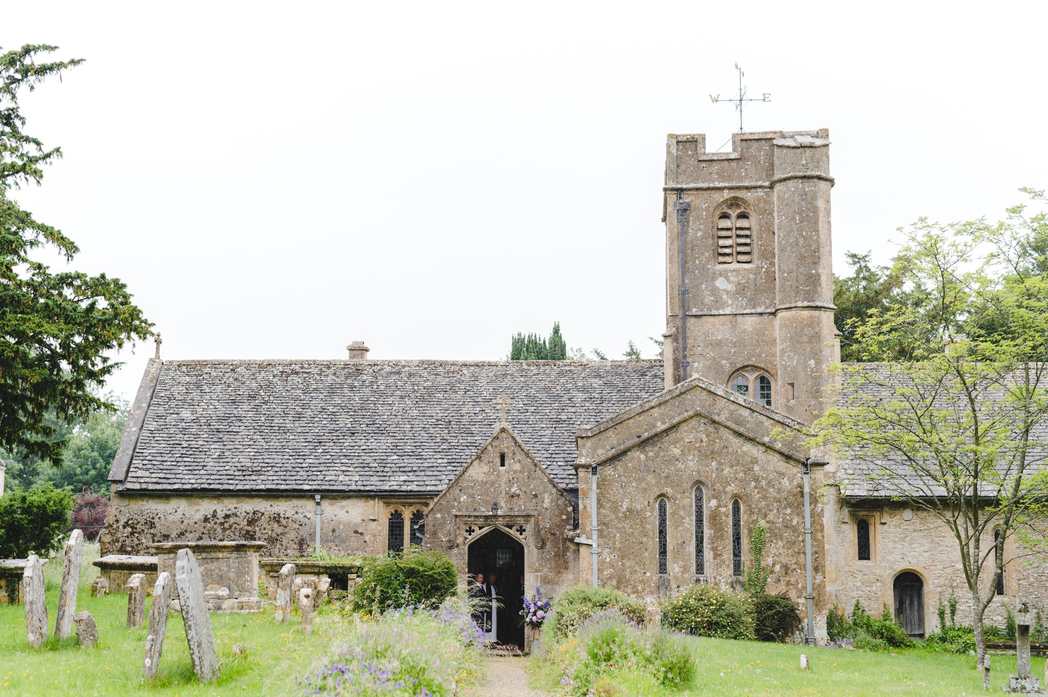 Church wedding outside view