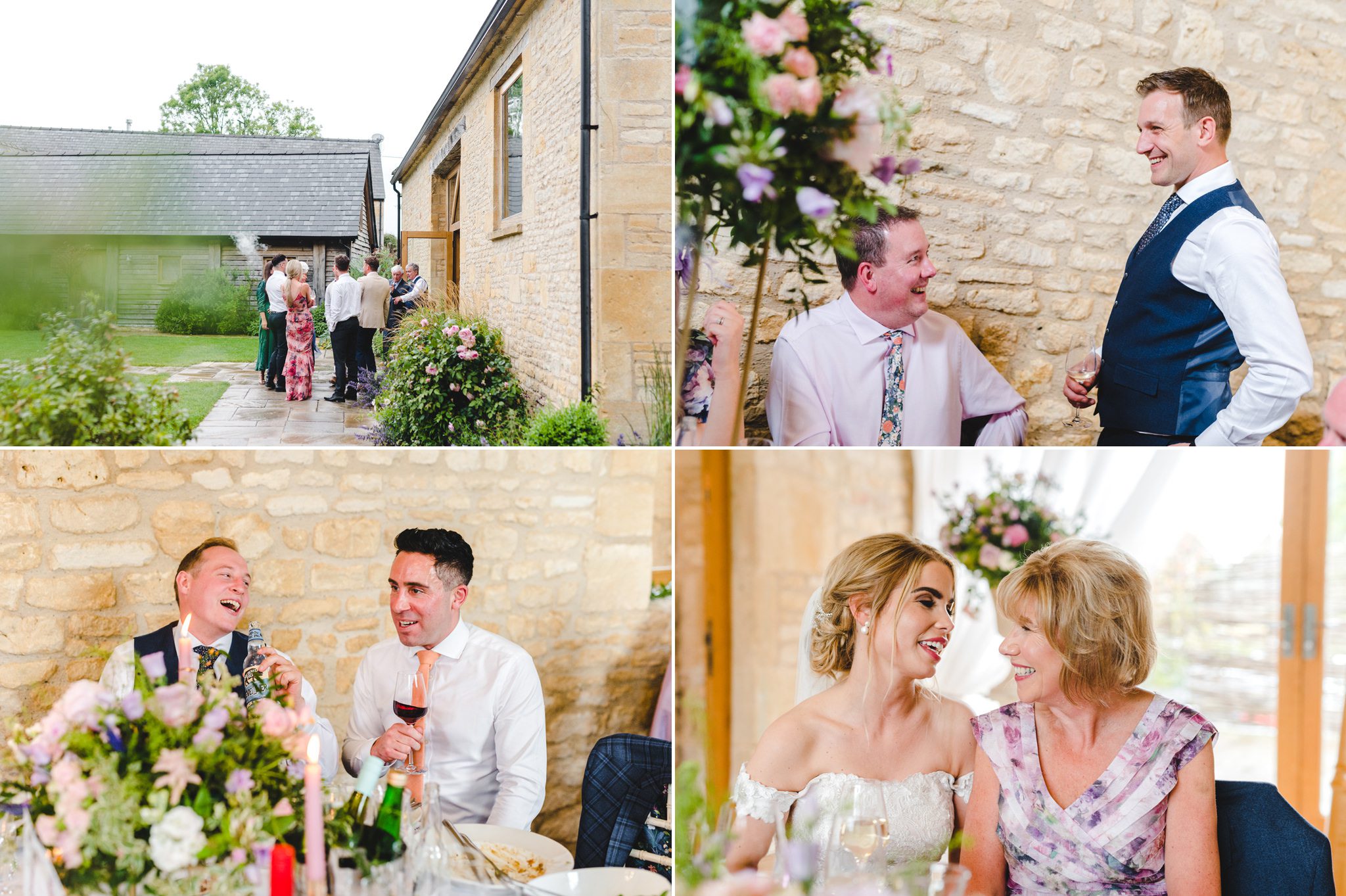 Wedding breakfast at Upcote Barn