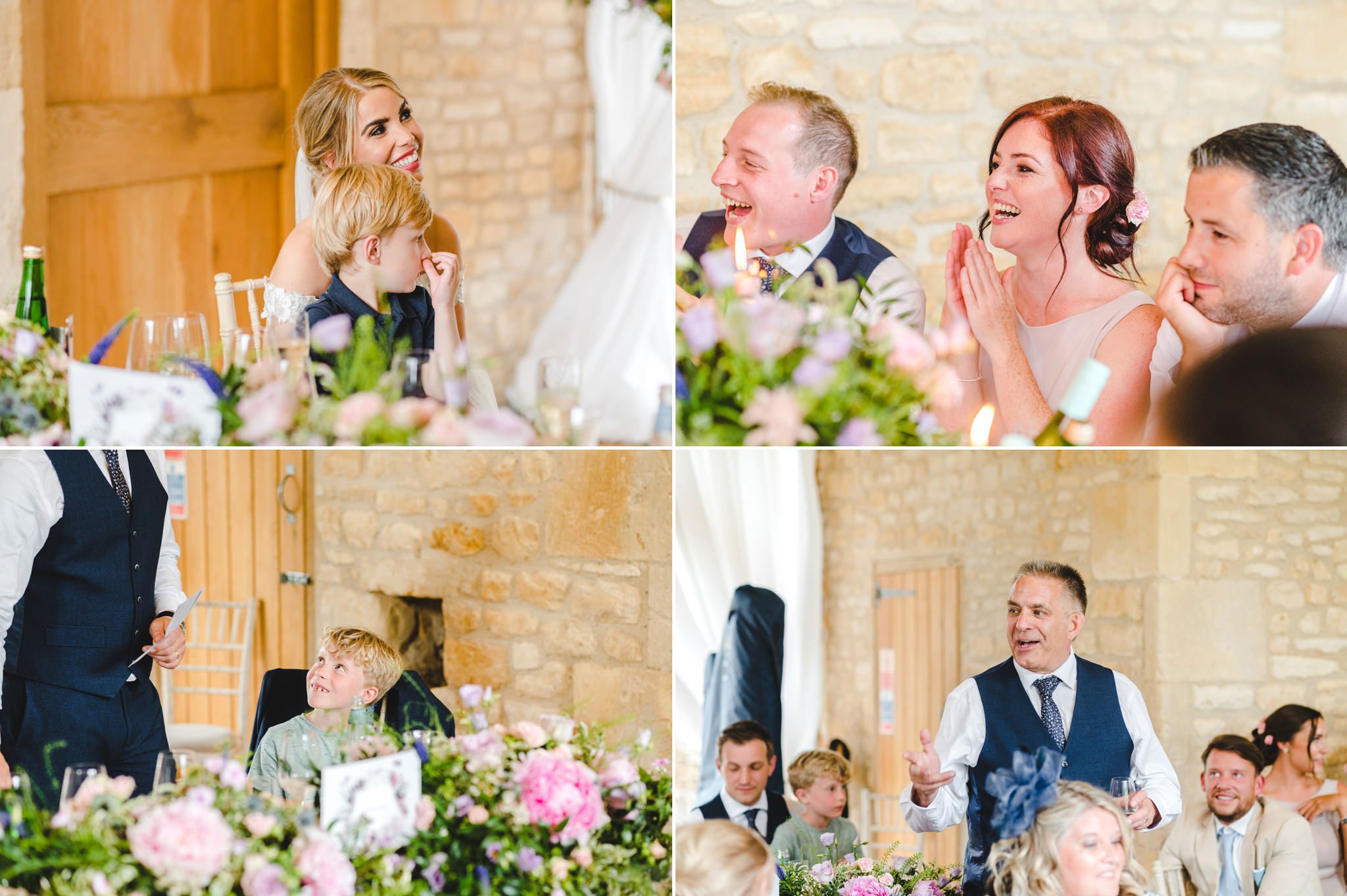 Wedding speeches at Upcote BArn