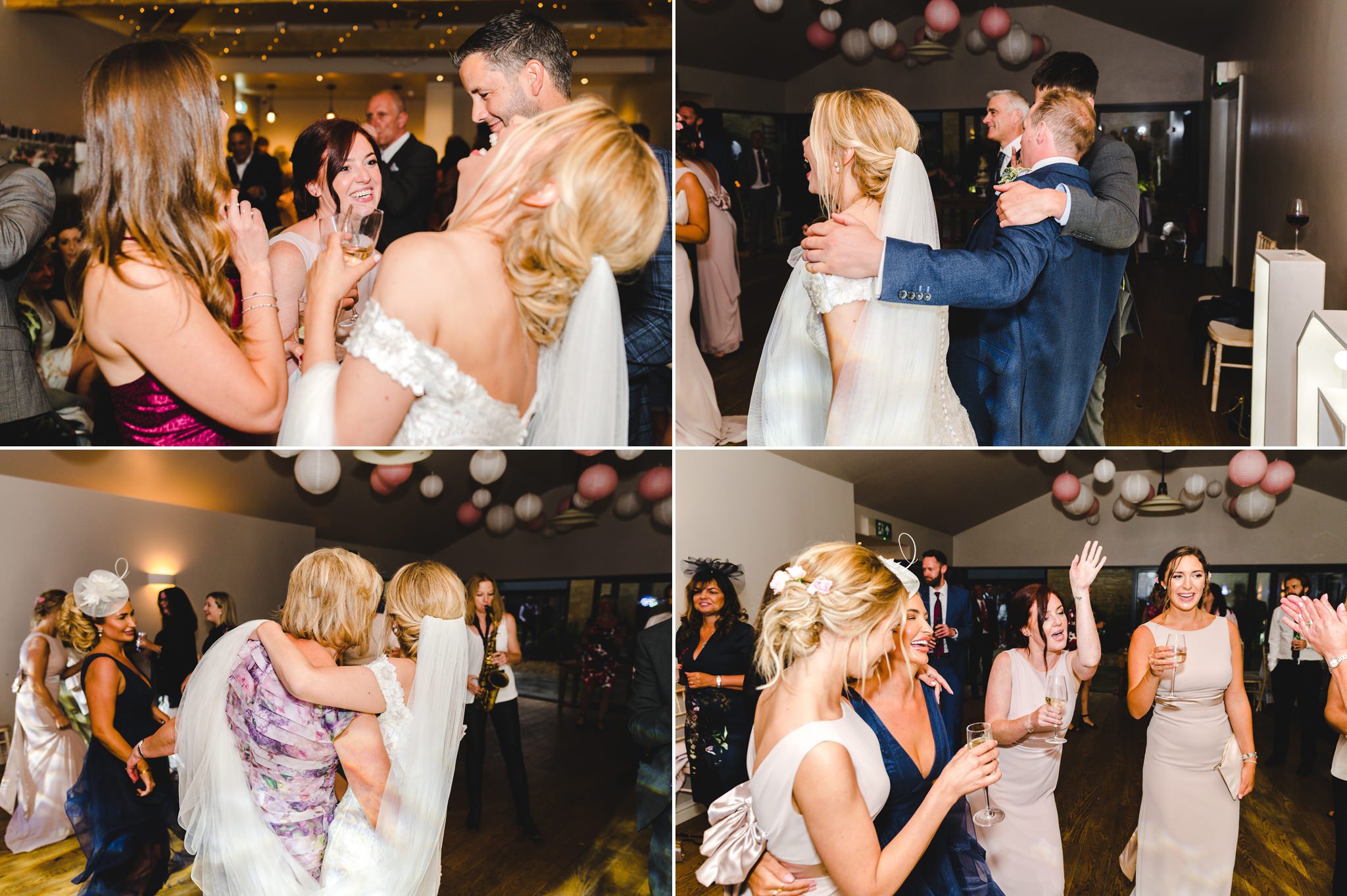 Dancing and partying at an Upcote Barn wedding