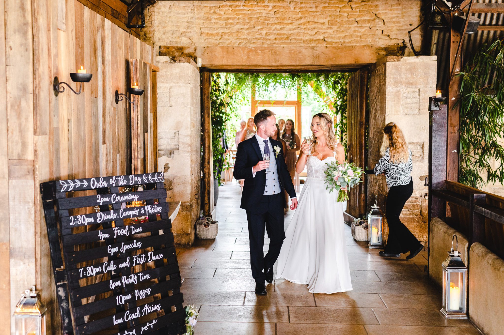 Bride and Groom leaving their wedding ceremony