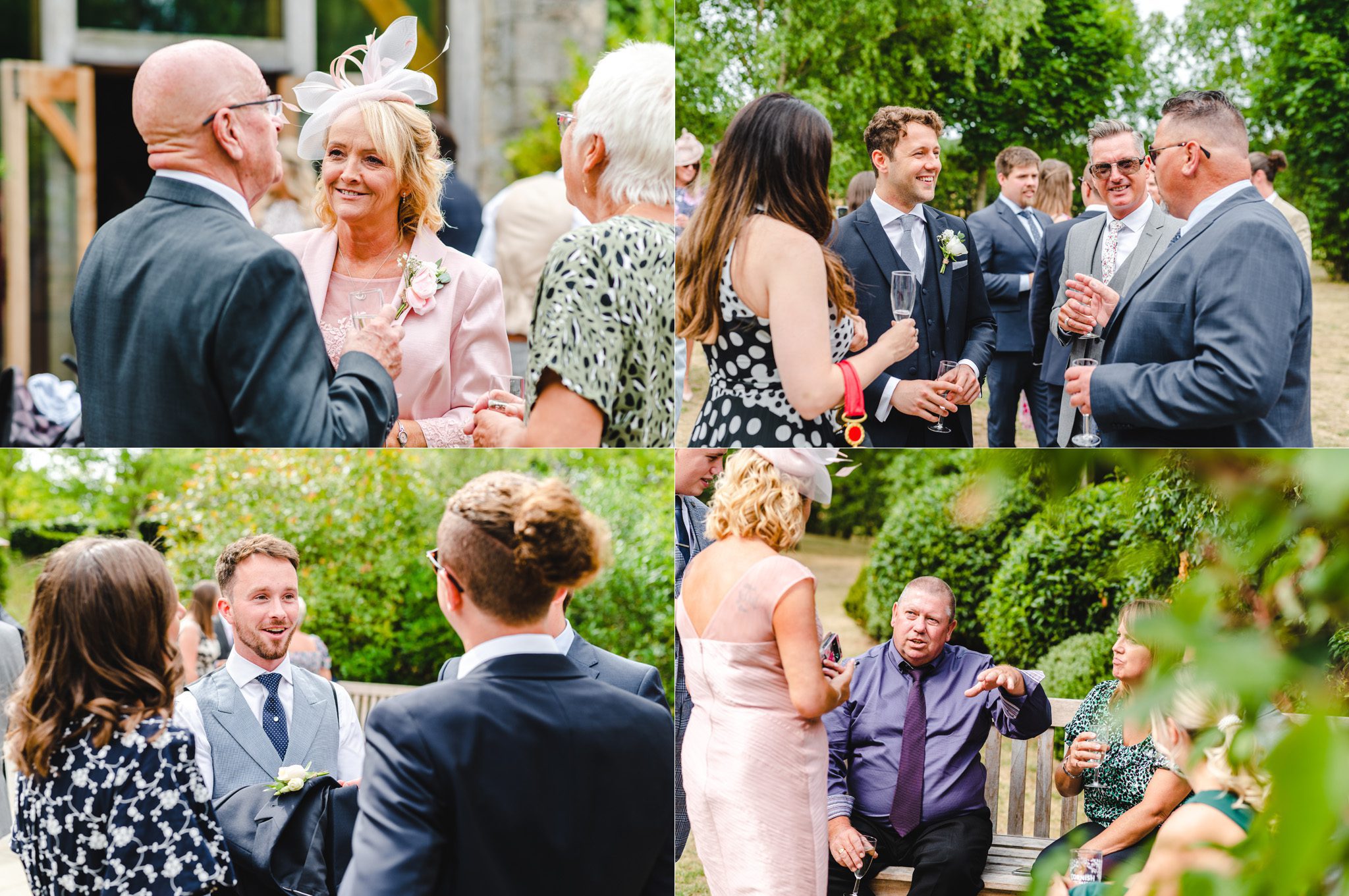 Outdoor drinks reception at Stone Barn