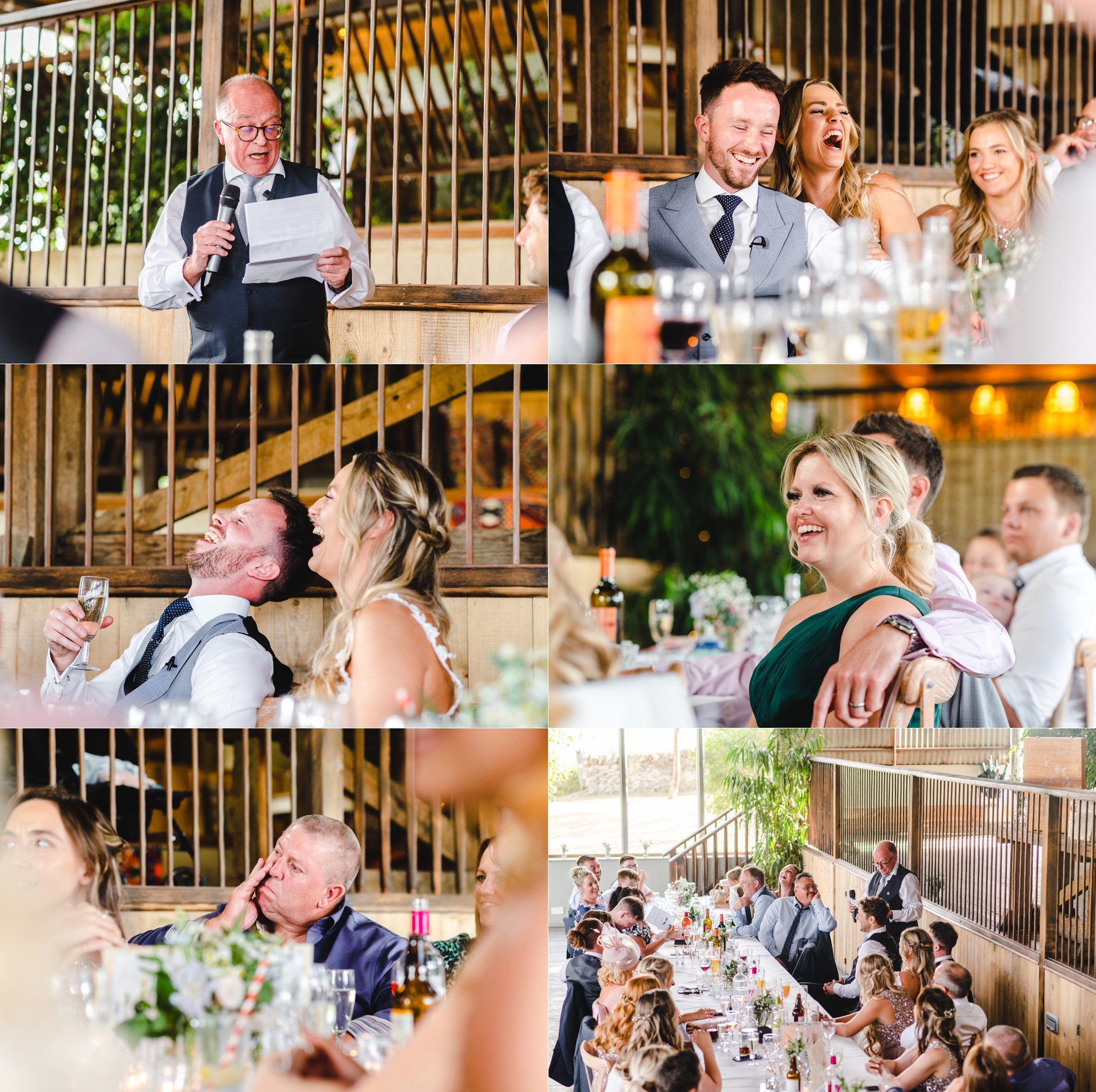 Guests enjoying speeches at Stone Barn