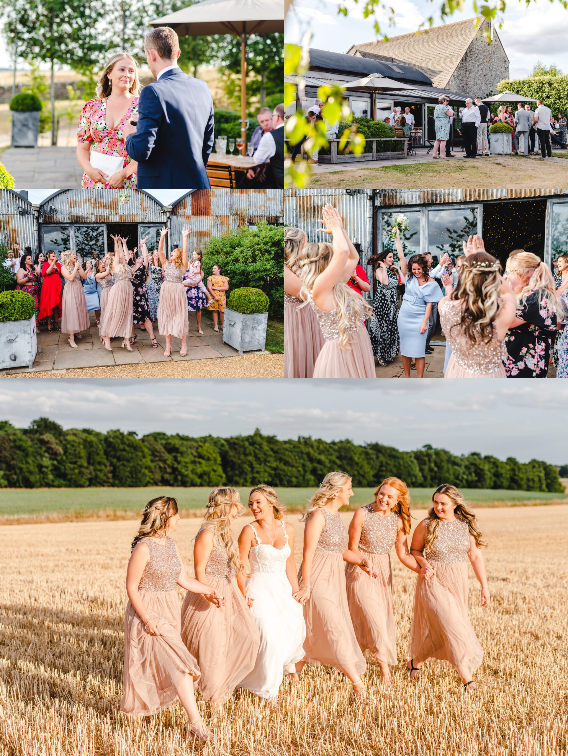 Bouquet throw and catch at Stone Barn