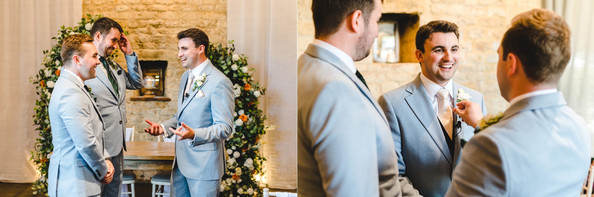 a nervous groom ahead of his ceremony