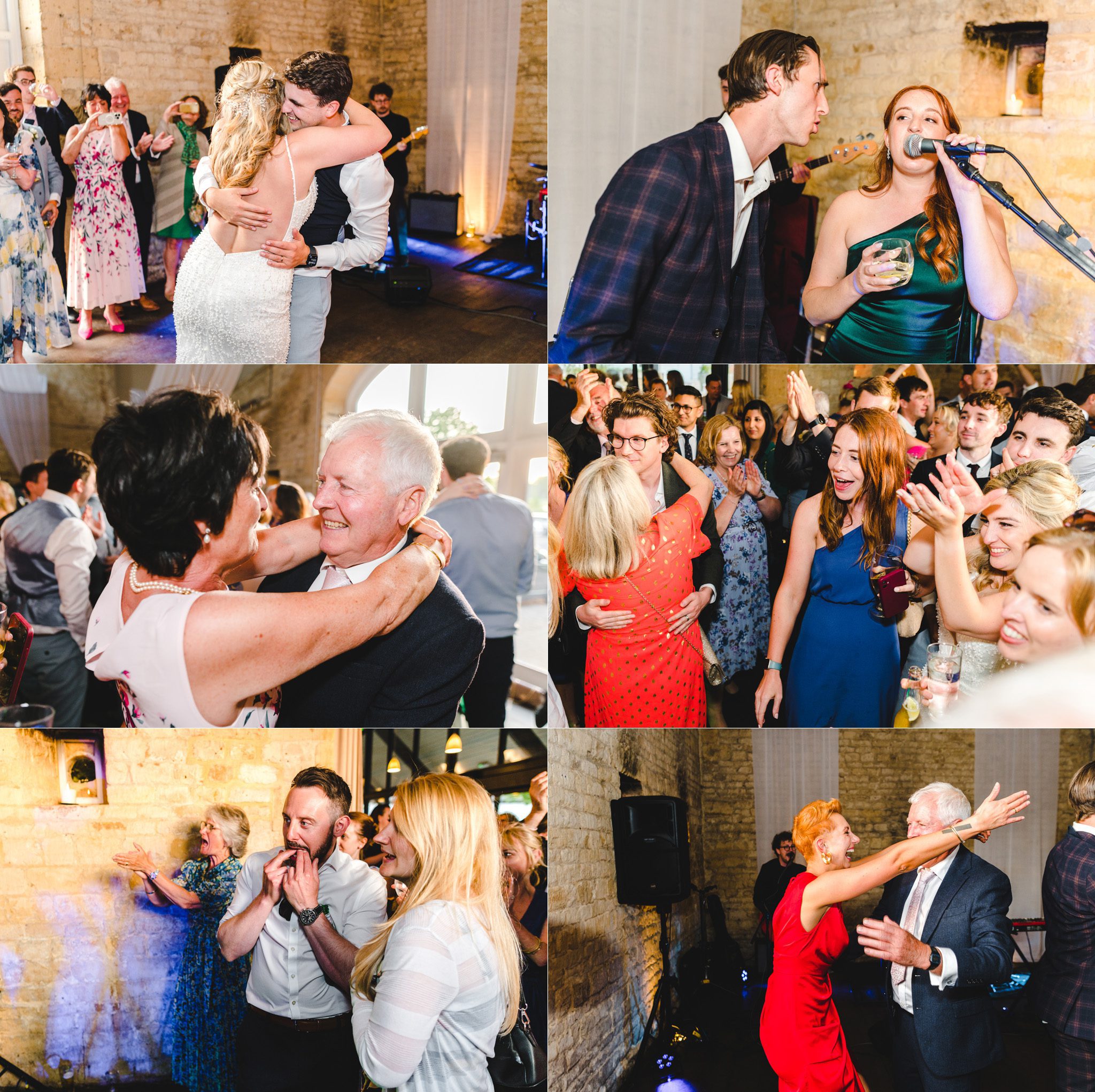 wedding guests dancing at lapstone barn