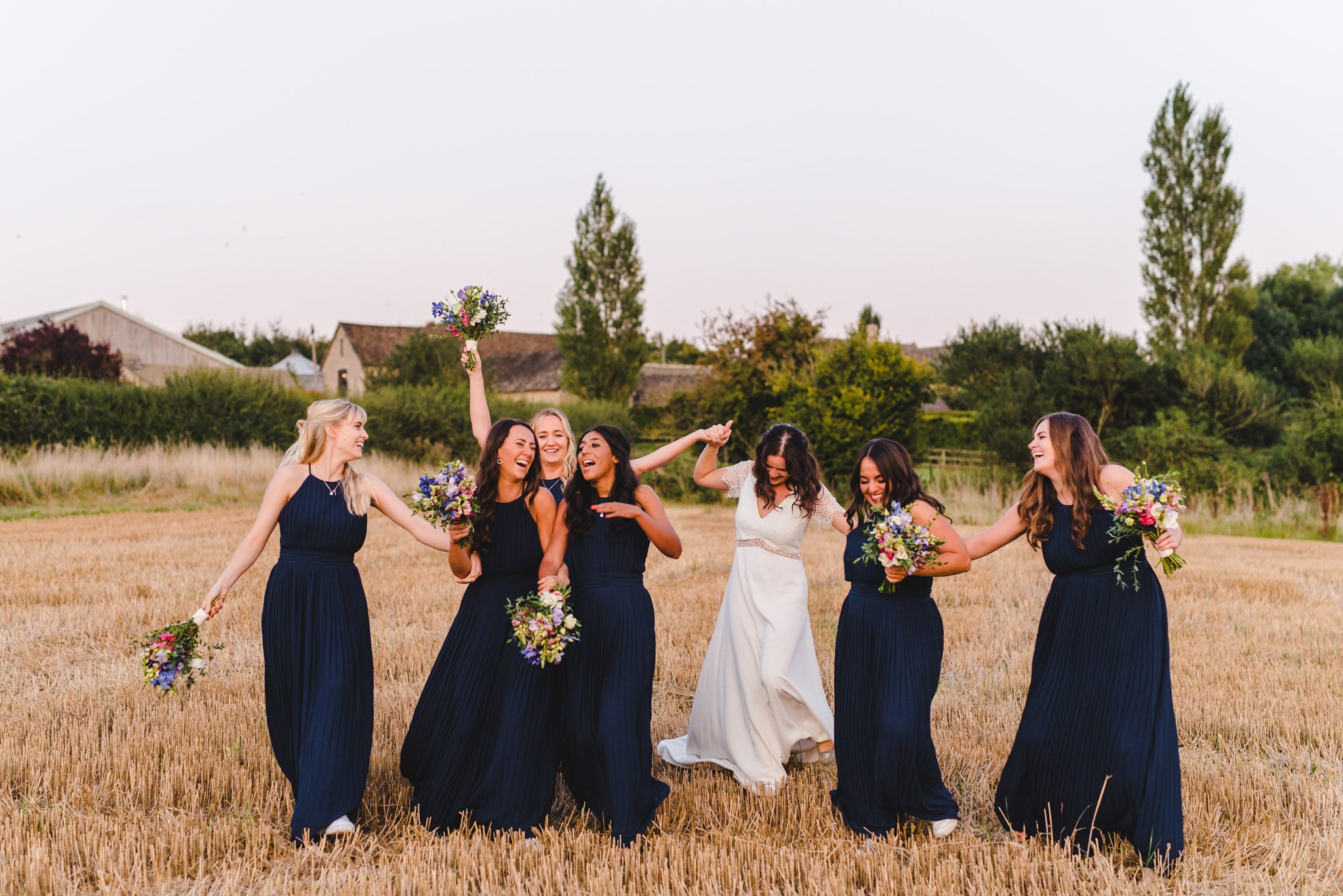 golden hour bridal portraits