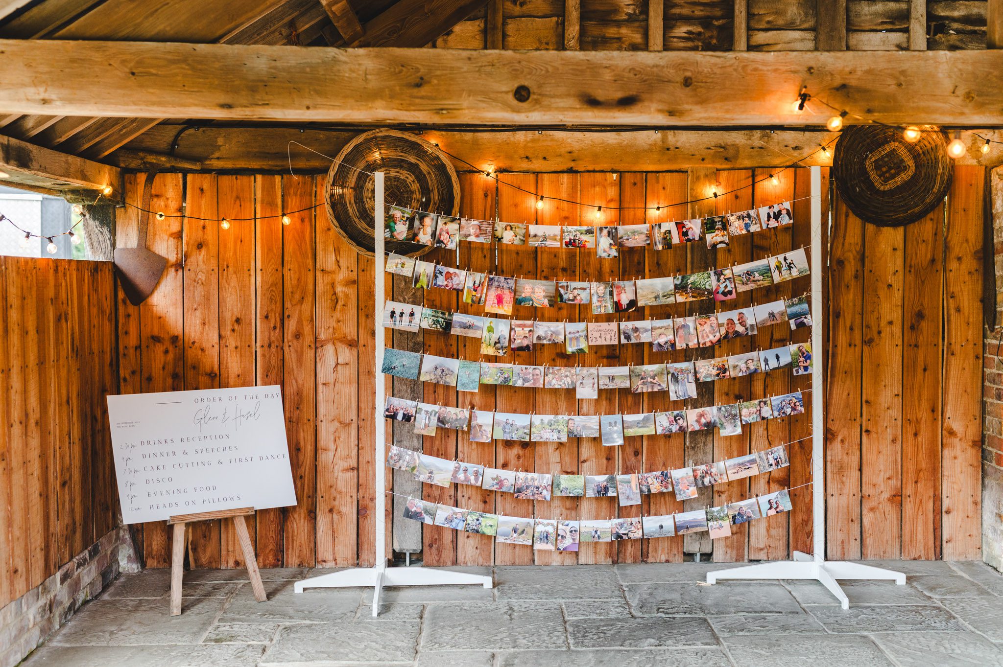 wedding photo wall