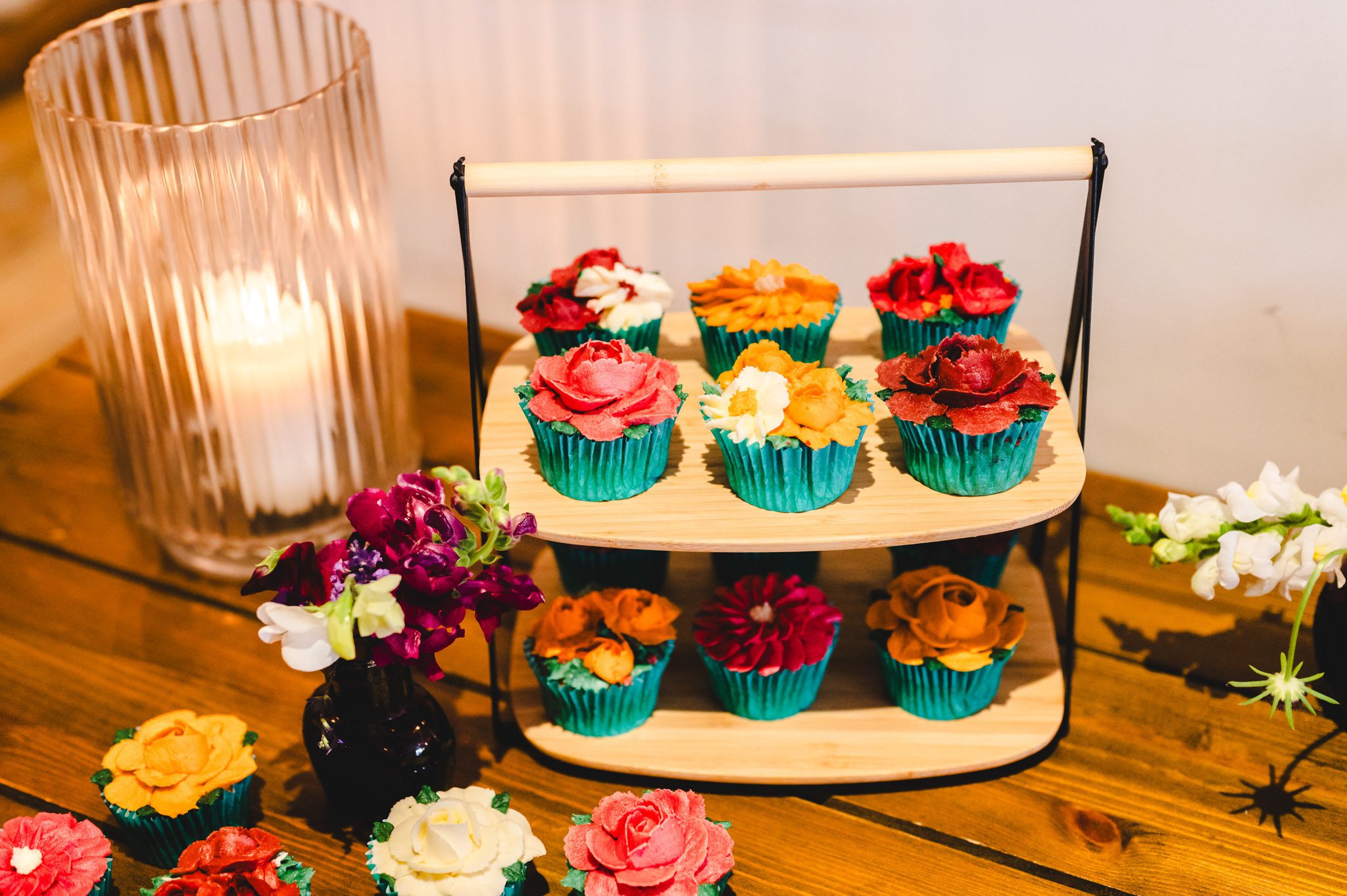 Floral buttercream cupcakes