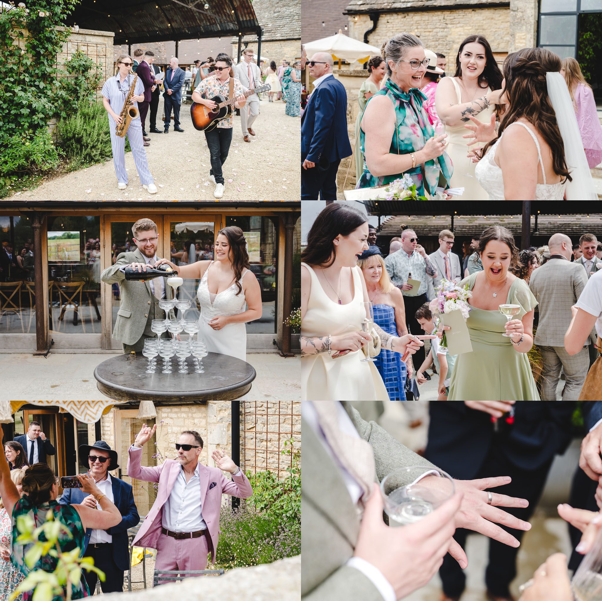 wedding reception at old gore barn in Gloucestershire