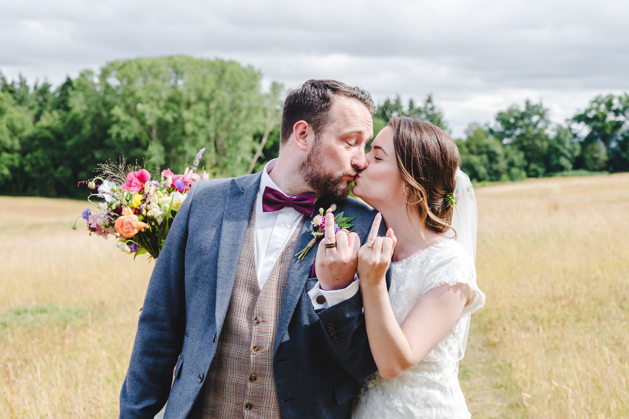 A bride and groom at Homme House